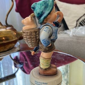 Vintage MJ Hummel Figurine with Piglet and Umbrella HOME FROM MARKET